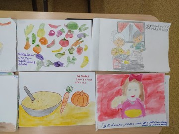 Кружок «Палитра» активно включился в конкурс рисунков по здоровому питанию : Фото №