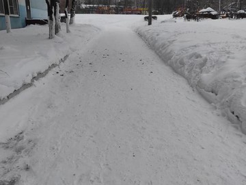 Уборка школьной территории от снега : Фото №