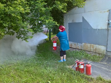 Практическая тренировка по пожарной безопасности : Фото №